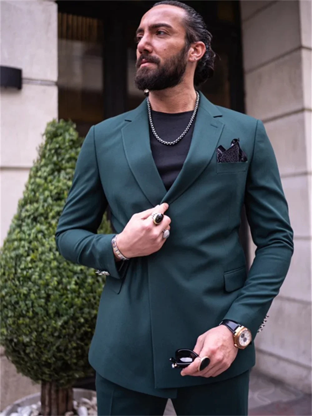 Stylish 2 Piece Suit Simple Single Breasted Elegant Groom Men's Wedding Dinner Suit Prom Party Personalized Jacket Pants