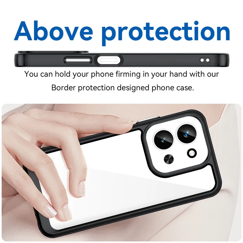Colorful Soft Edge Silicone Transparent Bumper Case