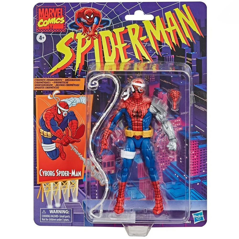thumbnail image 1 of Figuras de acción coleccionables de 15 cm de la serie Marvel Legends de Hasbro, Cyborg, Spider-Man, Black Cat, 2099 y SANDMAN, 1 of 5