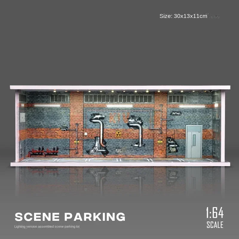 Collector 1/64 Garage Parking Lot Alloy Car Model Car Scene Storage Display Box Car Model Replica Collection Toys for Boys 2