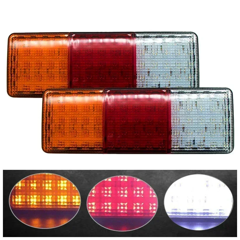 2Pcs 12V Impermeabile 75 Luci Posteriori A Led Luci Di Segnalazione Luci Di Segnalazione Per Camper Camper Van Trailer Truck Boat