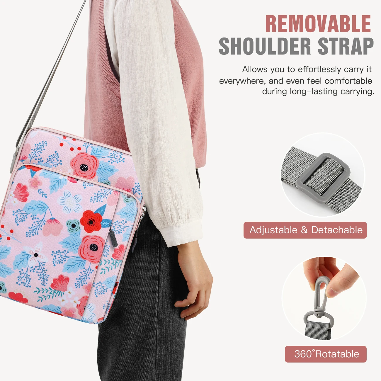 Laptop Sleeve Shoulder Bolsa para Samsung Galaxy Tab s7 Mais s7 fe 12.4 Estojo Protetor para 123 Surface Pro 6ipad Pro 12.9 201 - Imagem 2