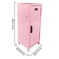 Cute Makeup Storage Cabinet Organizer Box w/lock Cosmetics Display Rack Makeup Brush lipstick for Girl Cabinet Home Bathroom 2