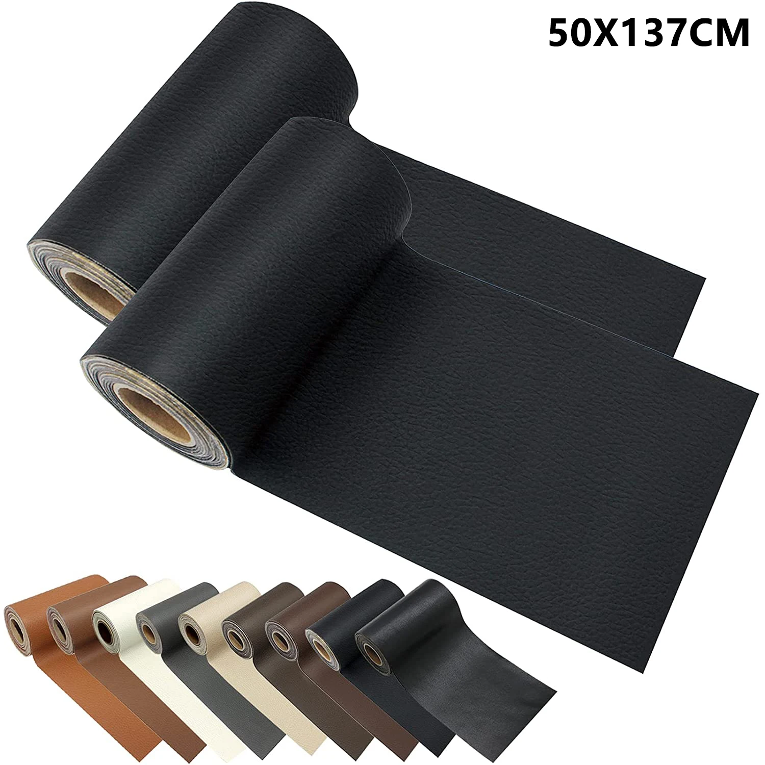 Toppa Autoadesiva In Pelle PU 50x137 Cm – Fai Da Te Ripara Divani, Borse E Sedili – Pelle Sintetica Con Forte Adesivo - 2