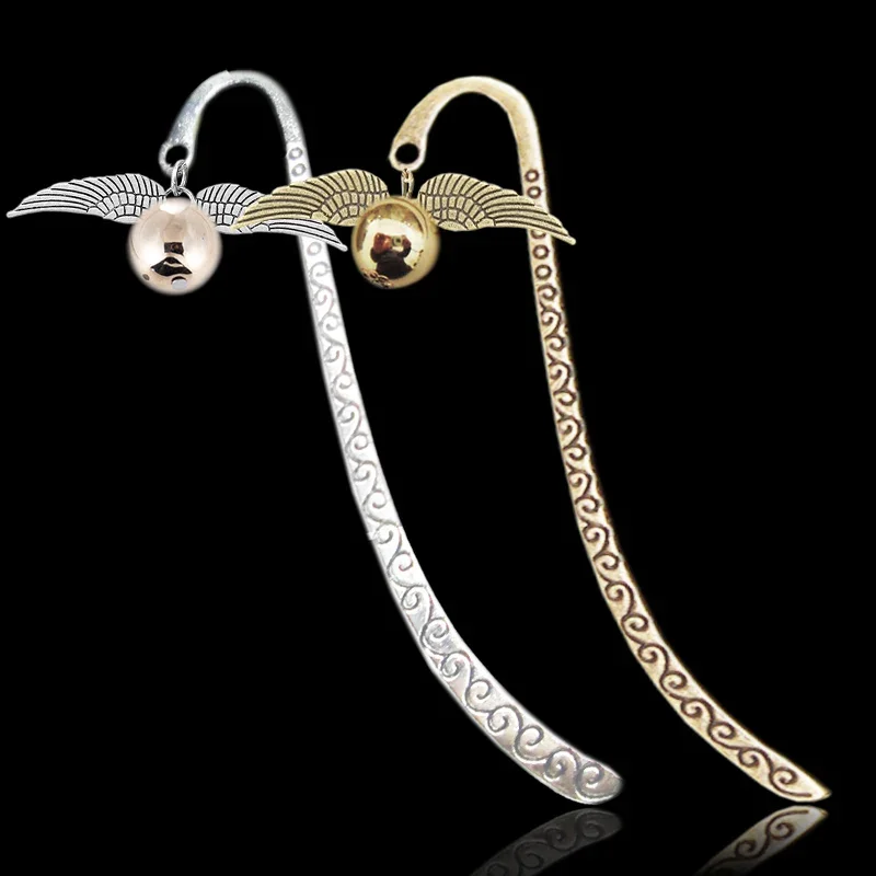 Vintage Wing Snitch Metal Bookmark Deathly Hallows Index Divider For Reading Notebook Book Mark