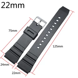 Black PU Sport Diving Watch Band Bracelet - Versatile (22mm)
