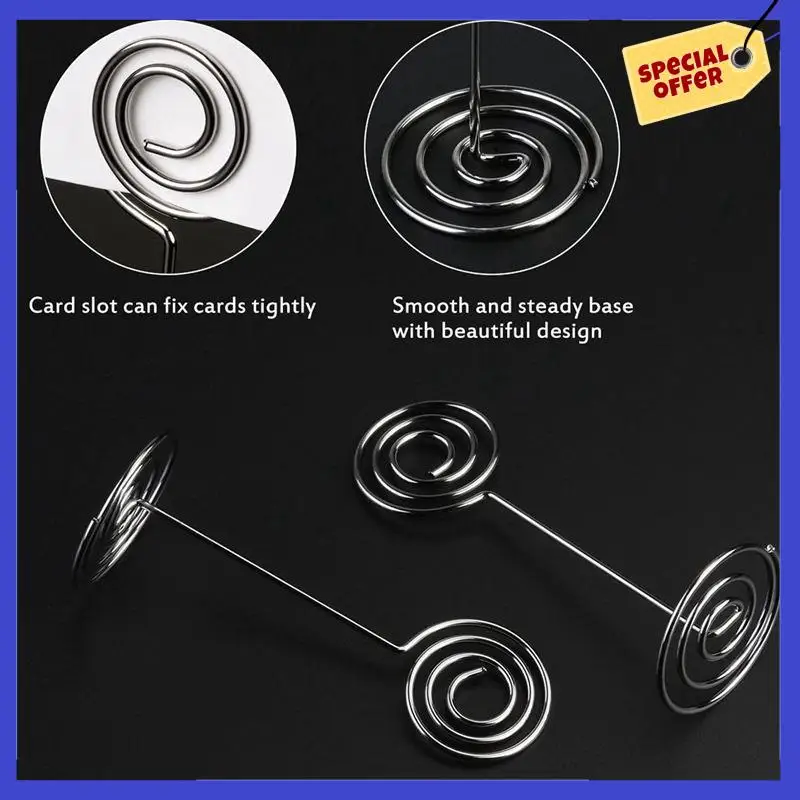 10Pcs Swirl Table Number Photo Holder Stands For Weddings Party Gatheringsa01p