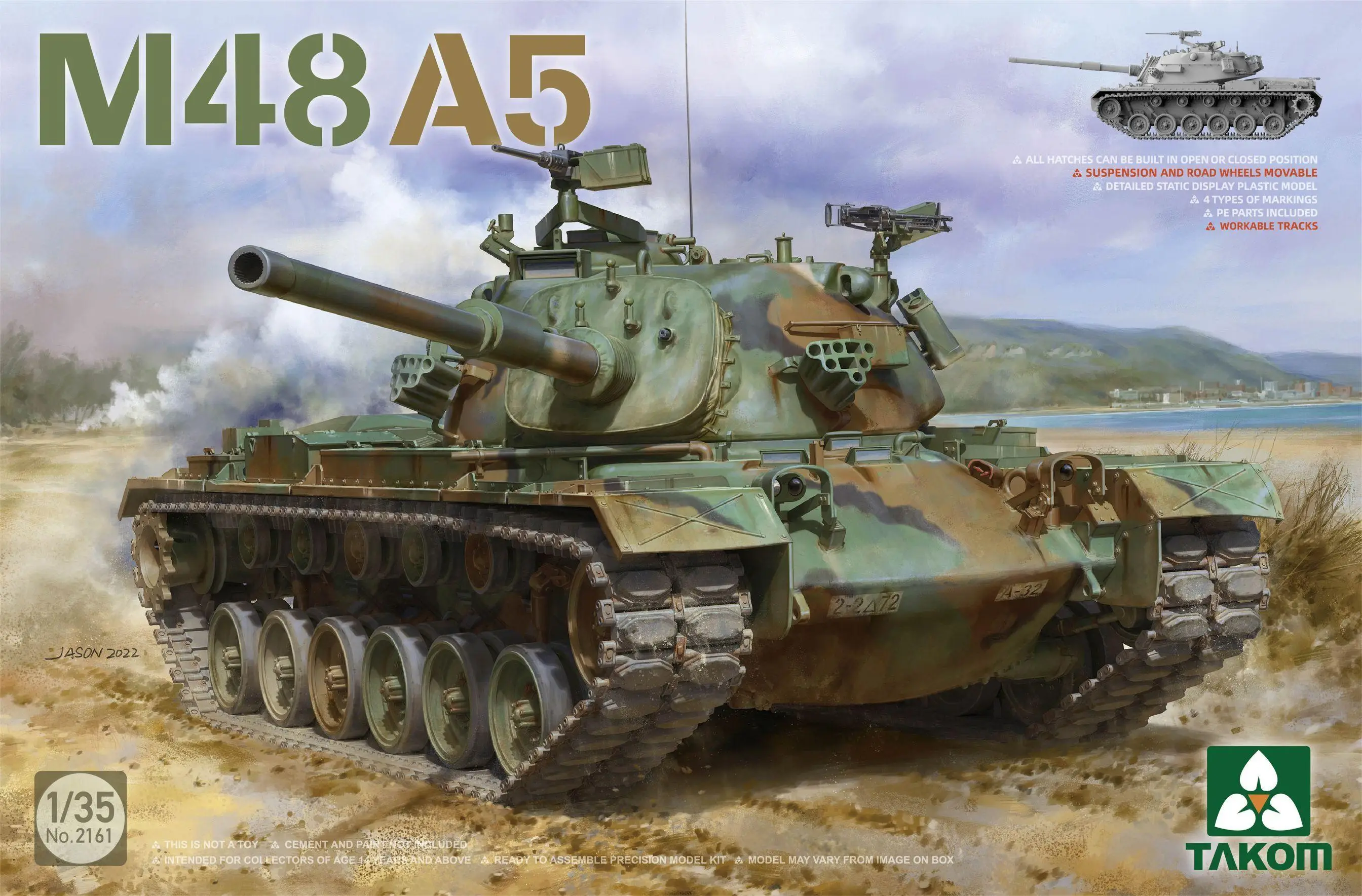 

TAKOM 2161 1/35 M48A5 Patton Main Battle Tank Model Kit