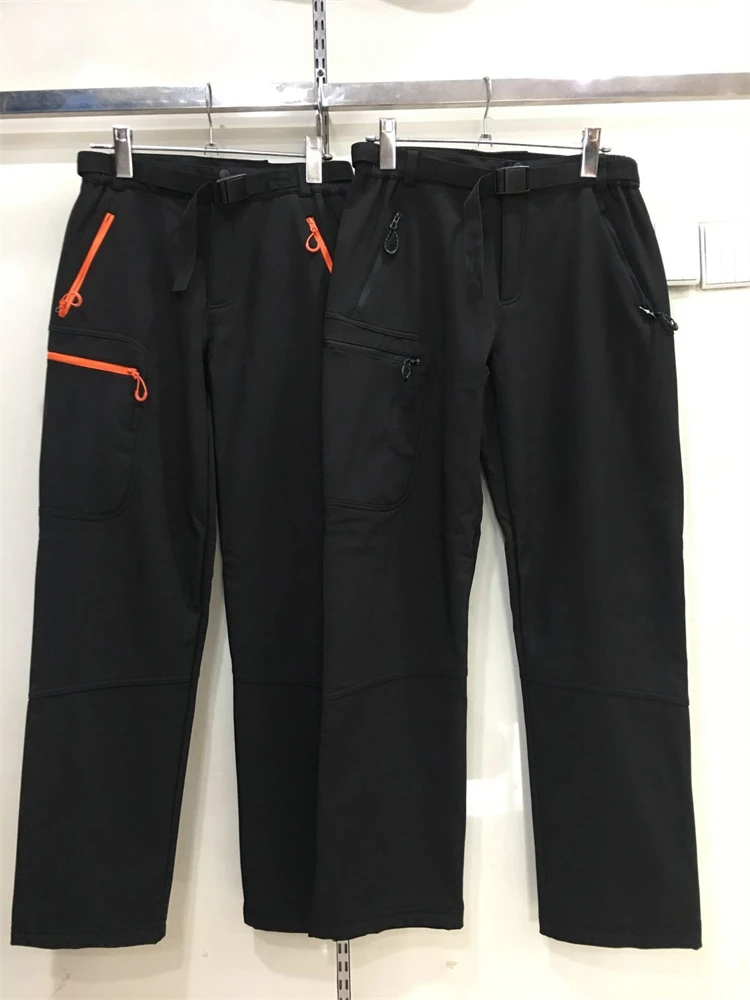 Customize LOGO Camping Hiking Softshell Pants Women Waterproof Thermal Fleece Trousers Outdoor Sport Trekking Skiing Clothing