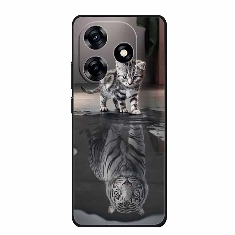 Animal Black Silicone Soft Back Phone Case Cover