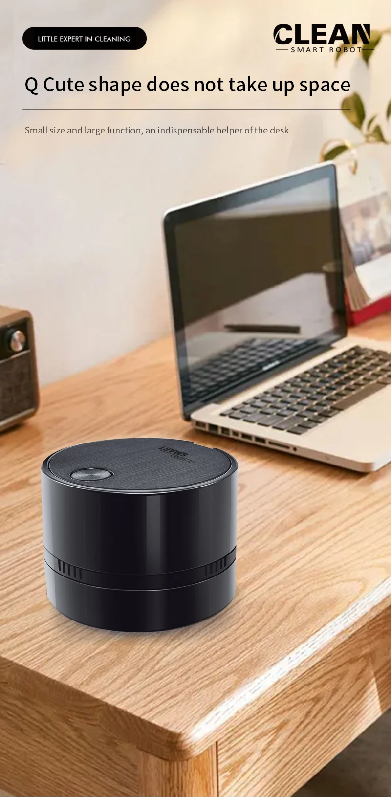 Durable desktop vacuum cleaner portable mini corner table dust collector universal wireless mini vacuum cleaner easy to operate