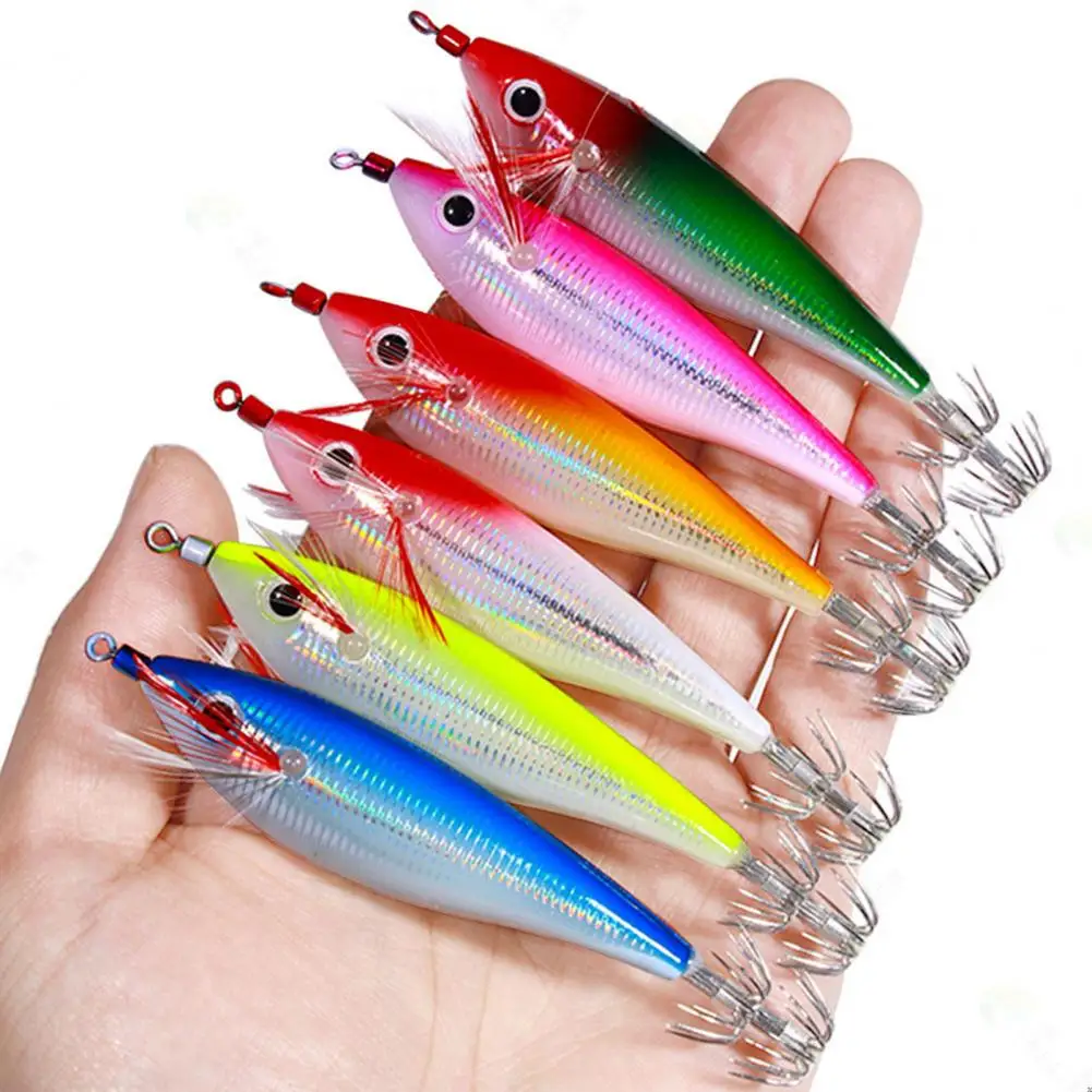 

10cm/10g Luminous Shrimp Bait Jigging Simulation 3D Fisheye Sharp Squid Hook Prevent Escape Universal Sea Fishing Artificial Har