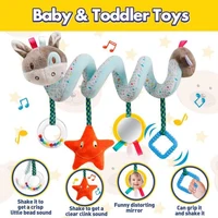 Jouets de siège de voiture pour bébé, jouet de poussette d'activité pour garçons et filles de 0 3 6 9 10 12 mois, jouets en peluche suspendus en spirale, jouets de bas de bébé 3