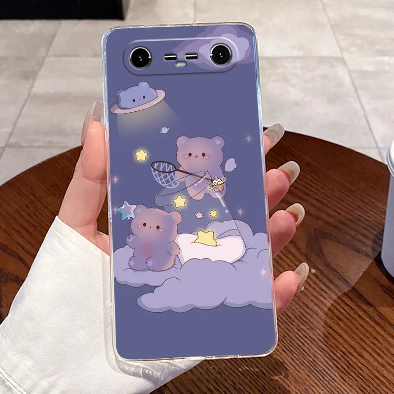 Aesthetic Cute Cat Transparent Soft Silicone Phone Case