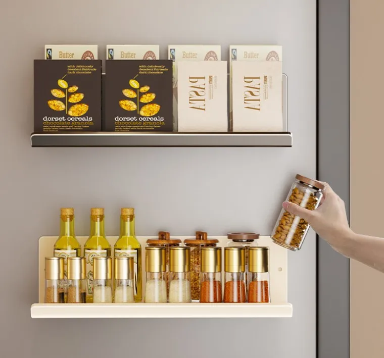 VelmoraMart magnetic shelf for fridge and kitchen storage