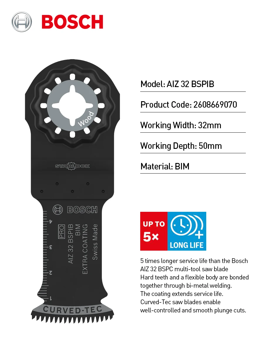 Bosch Starlock Oszillierende Sägeblätter Starlock-Klingen aus Hochkarbon-Stahl Oszillierendes Multifunktionswerkzeug GOP-Serie für Holz- und Metallschnitt – Detail 5