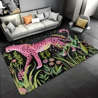 Bohemian Tiger Pattern Vintage American Ethnic Area Rug Non-Slip Carpet Machine Washable Doormat for Living Room Bedroom Kitchen 2