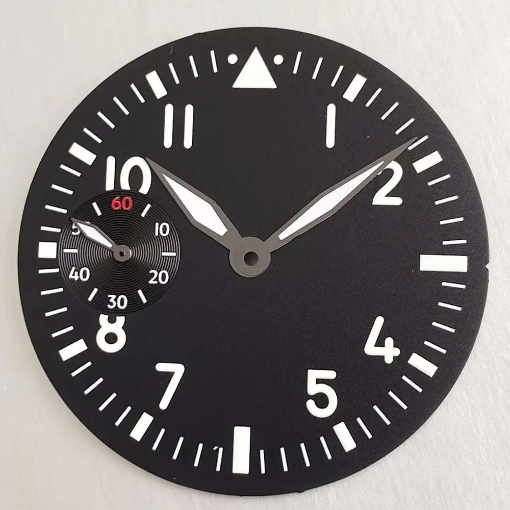 42mm Retro Pilot Watch Case with Sapphire Crystal and Luminous Dial