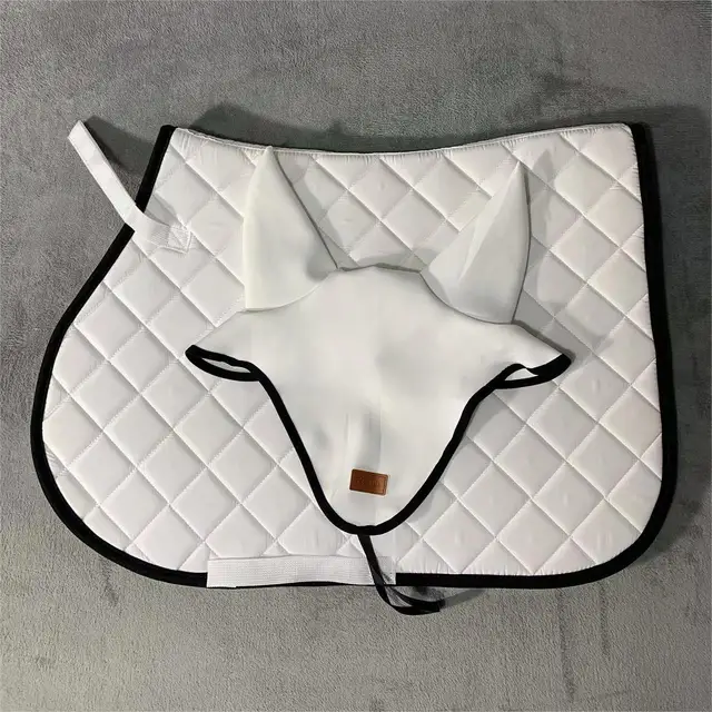 Engli Sle  Riding Saddle Pad Set  Equipment Sweat Pad Ear Cover TNS Equestrian Supplies for ba Riding 3