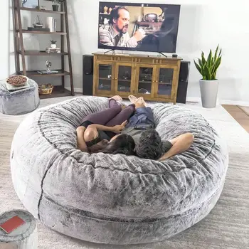 Oversized Fluffy Bean Bag Cover 1
