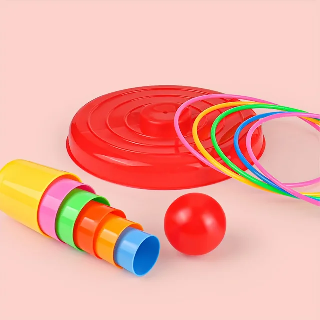 Children's Game Tower Throwing Ring Toy, Interactive Family Fun Puzzle Toy, with Throwing Ring, Christmas Gift 4