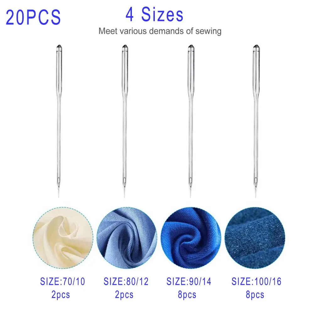 20pcs Sewing Machine Needles Jeans Universal Regular Point Sewing Needles Ball Point Head for Home Sewing Machine Supplies 2