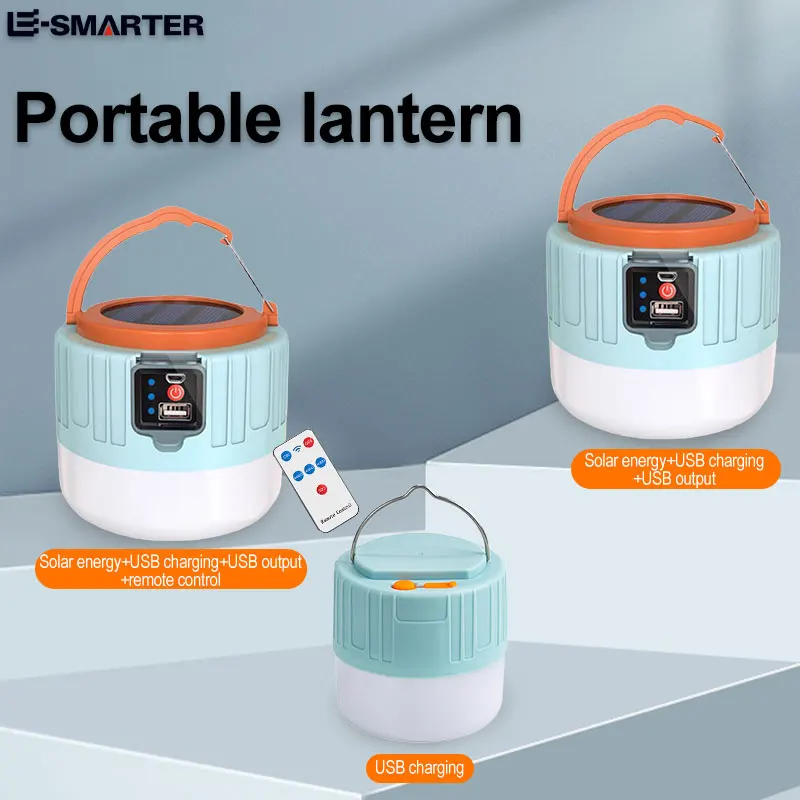 Outdoor Solar LED Camping Lights USB Rechargeable Tent Portable Lanterns Emergency Lights For Fishing Barbecue Camping Lighting camping light portable lanterns camping lamp camping lantern emergency lights