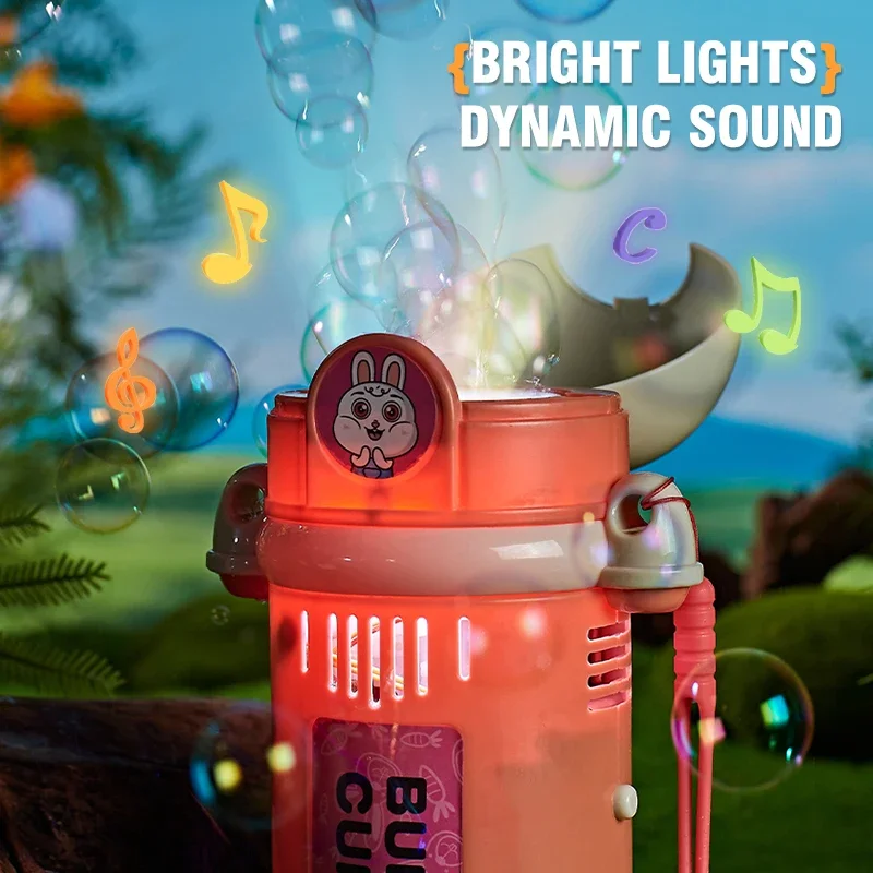 Bubble Machine for Kids Outdoor Bubble Blowing Toy Kindergarten Handheld Small Soap Bubble Maker for Boys Girls Kids Gift