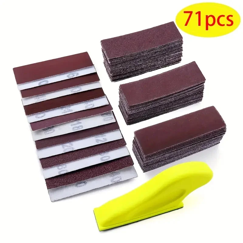 71pcsManualSanderKit35x189x25cmMiniDetailFingerSander