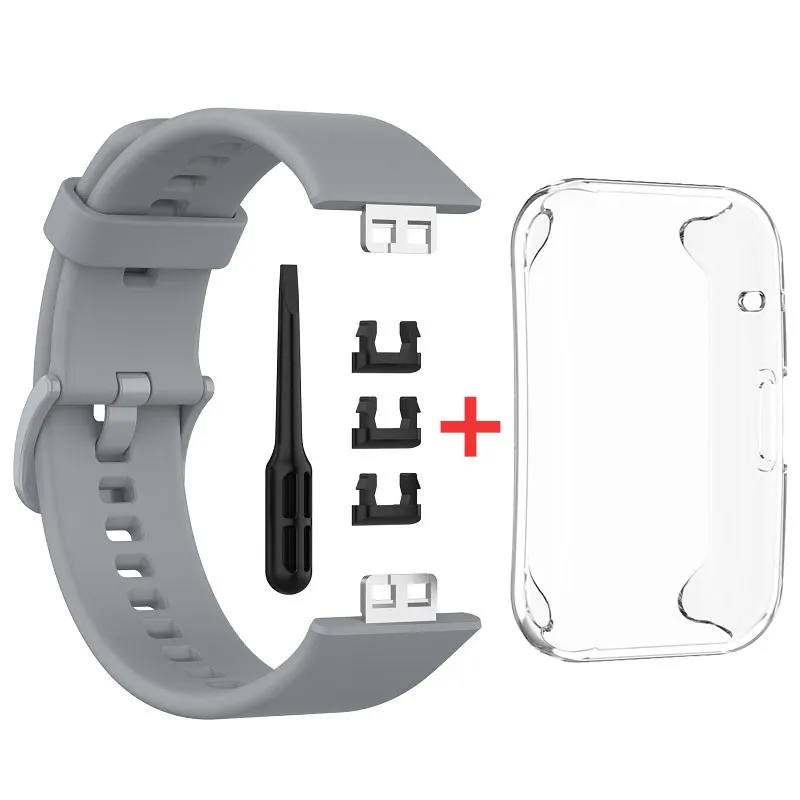 Durable TPU Case with Silicone Sport Band for Huawei Watch FIT – Women's Smartwatch Accessories Bundle