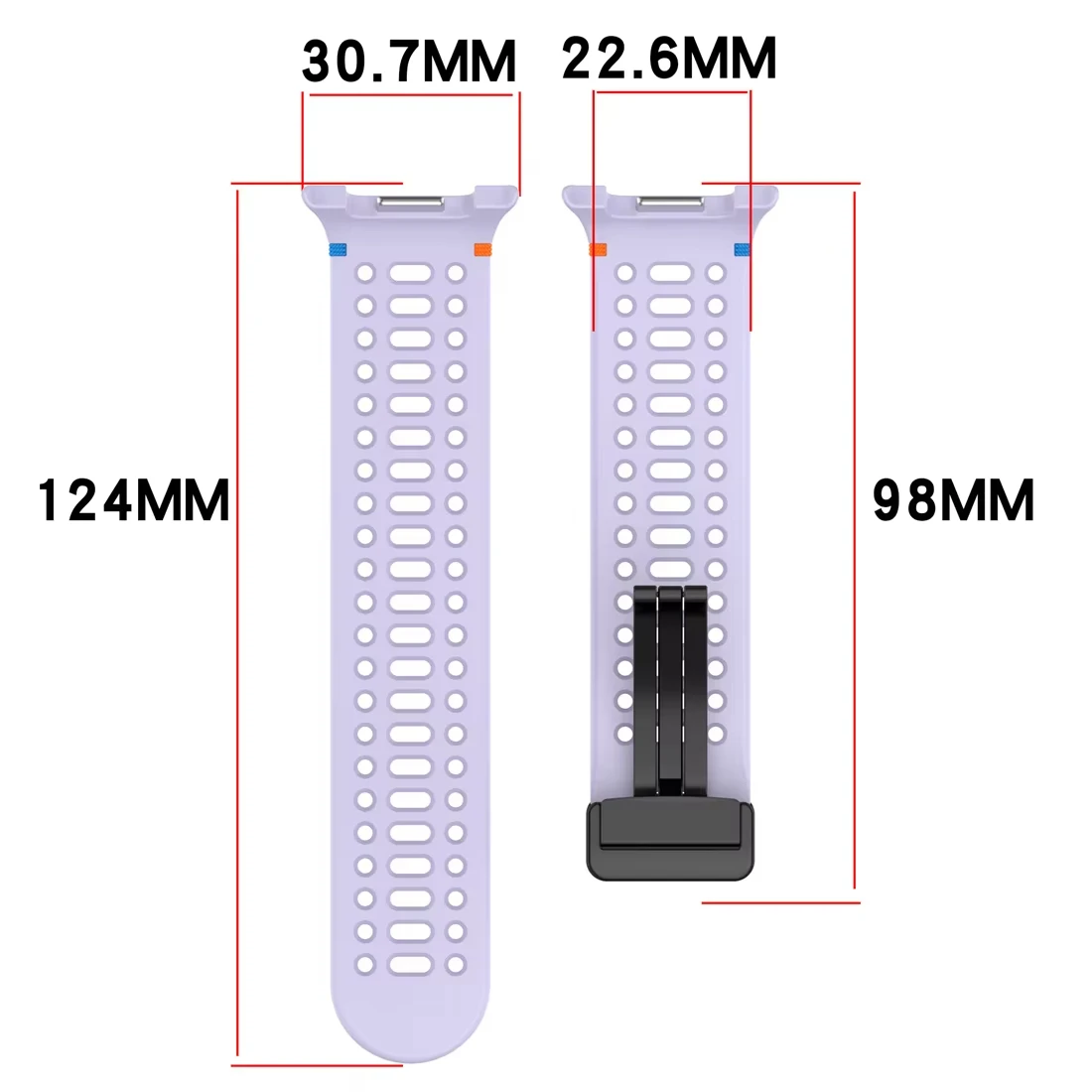 Sport Silicone Band with Magnetic Clasp - Breathable, Sweatproof, Lightweight Design