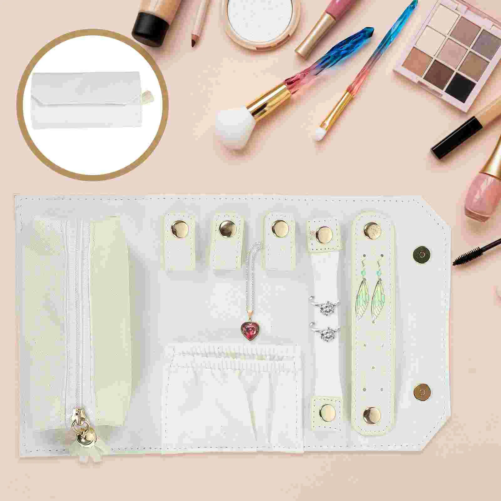 

Portable Travel Jewelry Bag Multifunctional Travel Jewelry Organizer Case Foldable Jewelry Roll