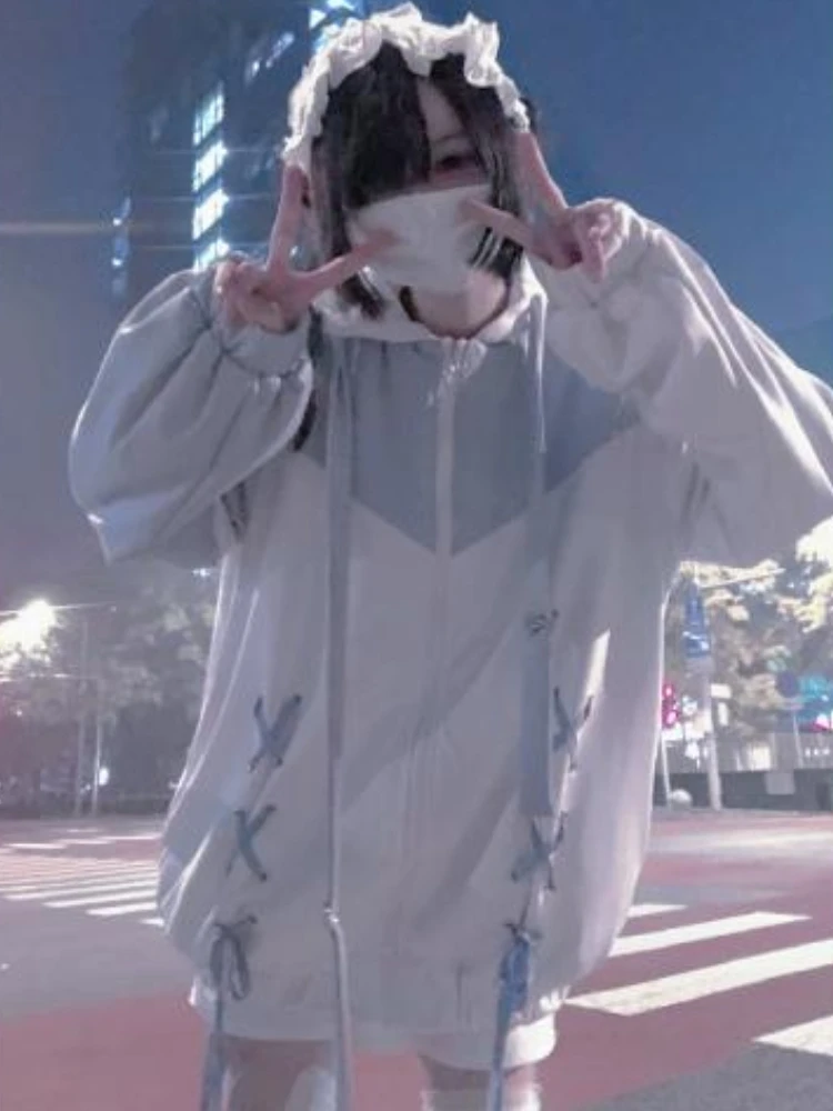 90s Harajuku Kawaii Pullover Fairycore Bandage Sweatshirt
