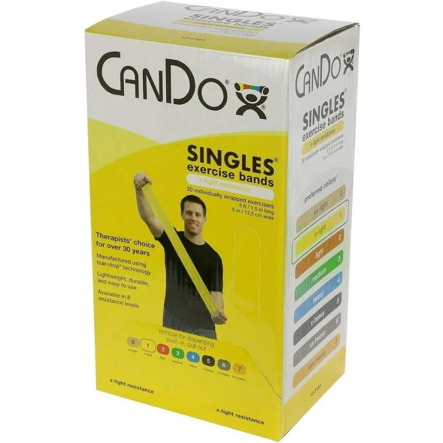 Fabrication Exercise Band, 5-Foot Singles, 30-Piece Dispenser