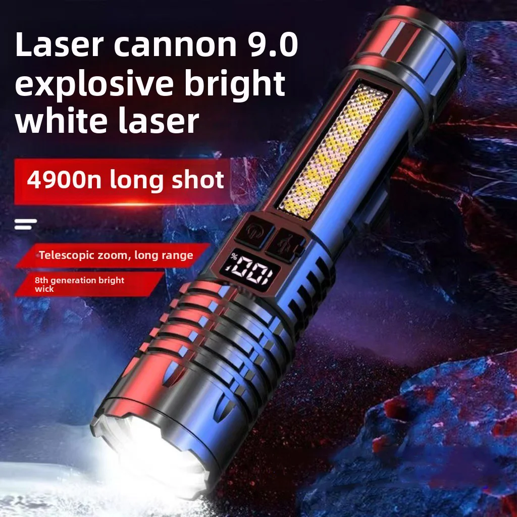 High Power Portable LED Flashlight with Zoom and Waterproof Features for Outdoor Adventures