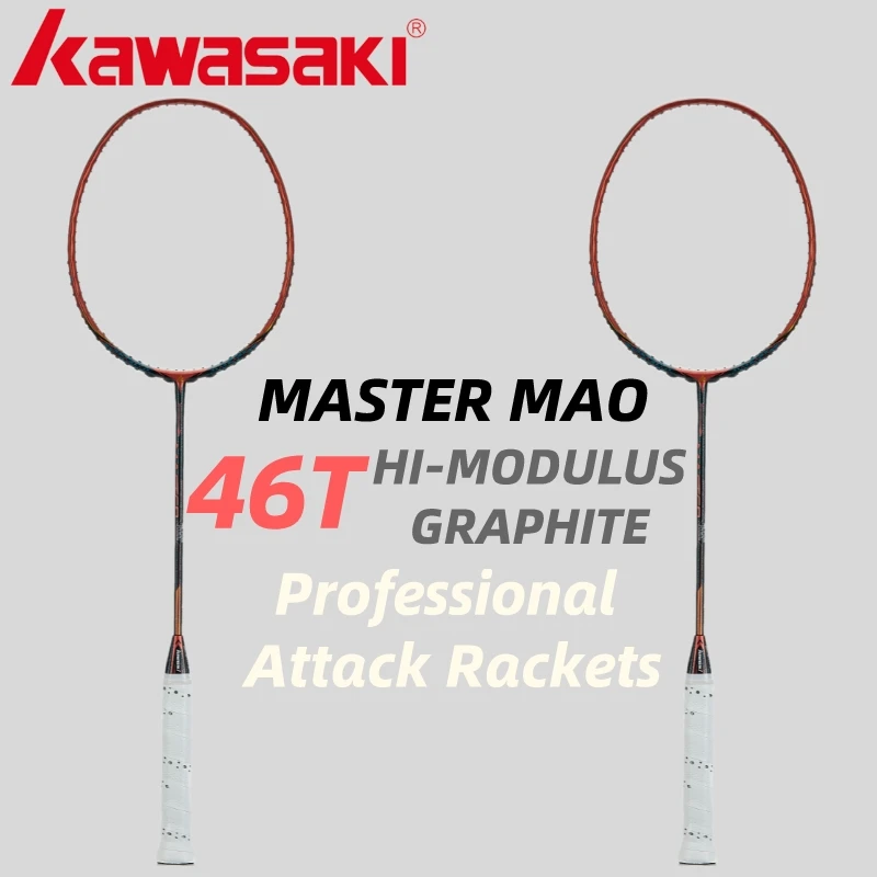 Kawasaki Original Badminton Racket Carbon Fiber Racquet Attack Type