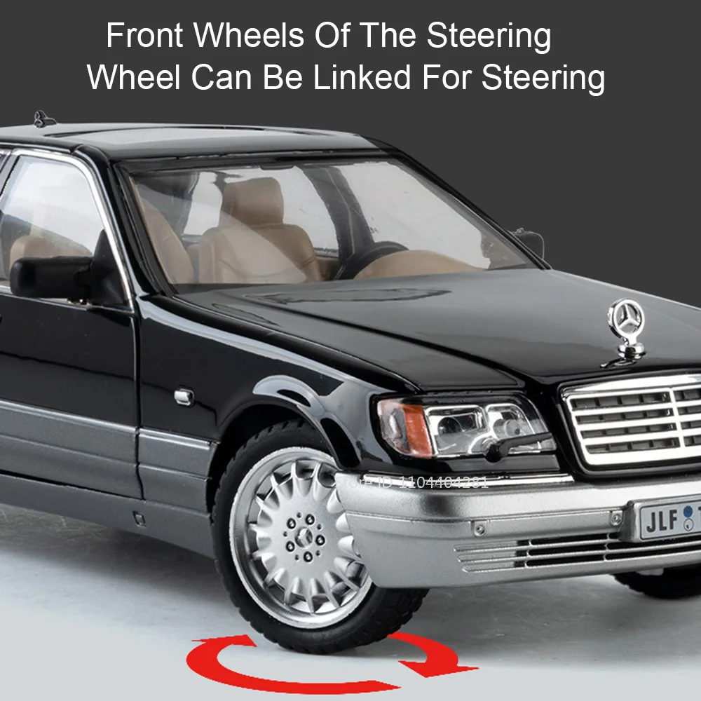 مجسم سيارة W140 / 300SL معدني 1:24 بإضاءة وصوت