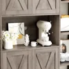 70" Kitchen Pantry Storage Cabinet,Tall Kitchen Hutch Cabinet with Microwave Stand,Industrial Pantry Cabinet with 8 Open Shelves 5