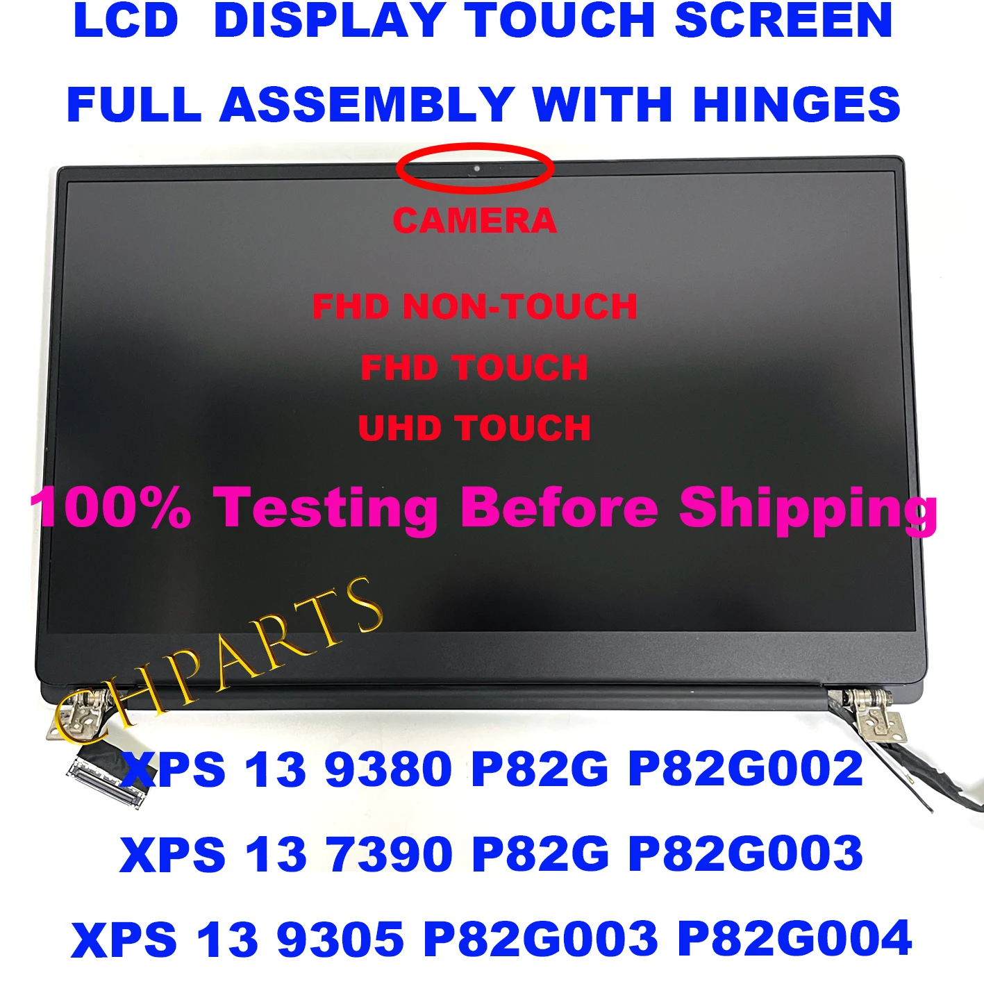 

13.3'' LCD Touch Screen Laptop Replacement Assembly For Dell XPS 13 7390 P82G P82G003 9380 P82G002 9305 P82G004 Display Panel