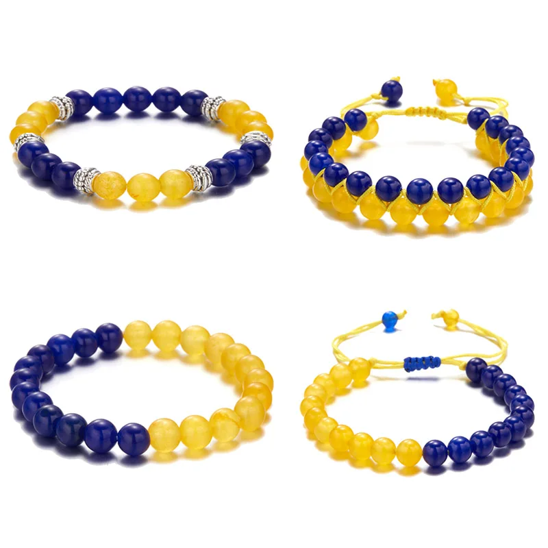 Handmade Beaded Lapis Lazuli Bracelet for Men and Women