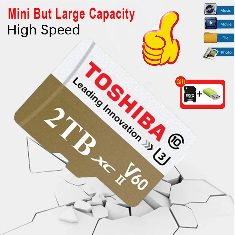 

Новый USB-накопитель большой емкости 2 ТБ 1TB 512gb 256GB micro SDHC micro SD SDHC карта памяти TF