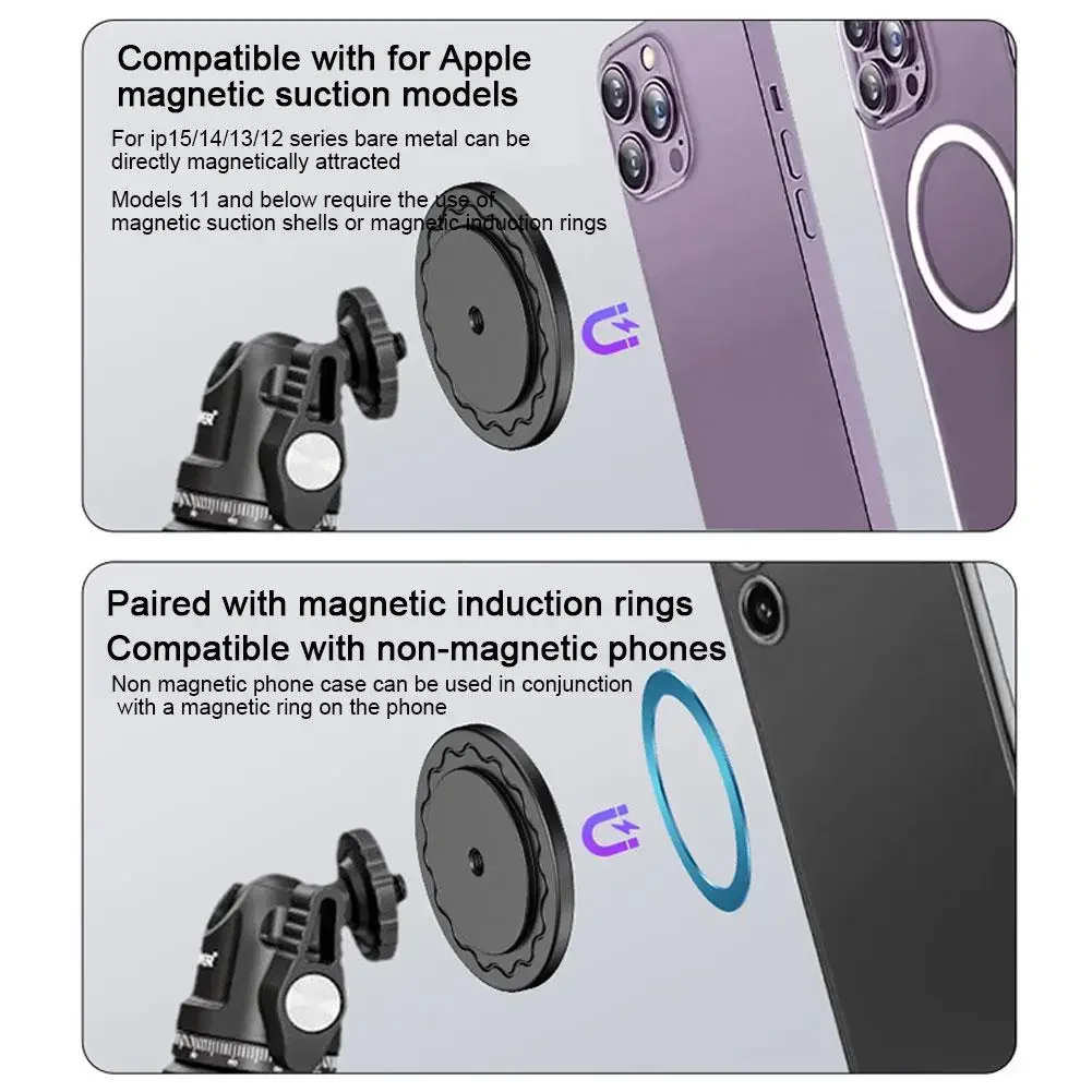 Universal Magnetic Phone Holder with Tripod Mount Adapter