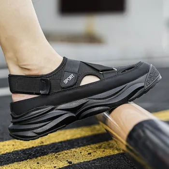 2023 Men's New Summer Mesh Breathable Dad Shoes Lightweight Sports and Casual Men's wade Shoes sandal slippers for men - Image 2