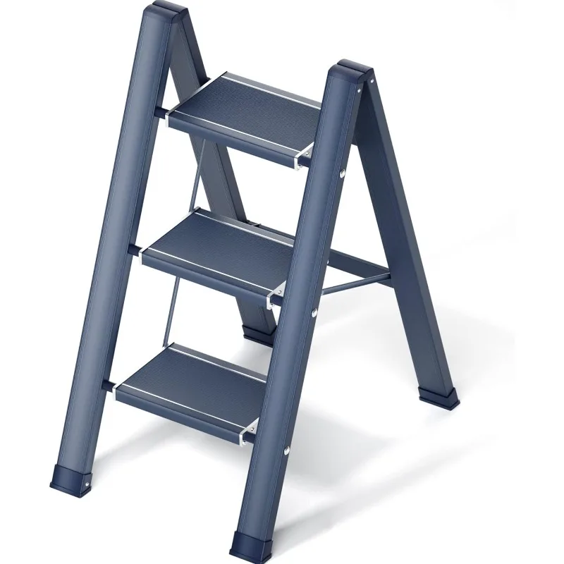 Step Ladder, Folding Step Stool W/Anti-Slip Sturdy Pedal&Rubber Feet, Aluminum Lightweight Step stools for Adults