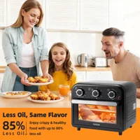 Deli 1300W 6-in-1 Air Fryer Toaster Oven, 13QT Convection Oven for Baking & Air Frying, Stainless Steel 3