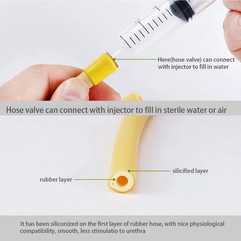 Urethral Catheter/Dilators/Sounding/Rod/Tube 2 Way Balloon Penis Plug Masturbator Male Urethra Insertion Sex Toy For Men,urethral dilator,silicone urethral dilator