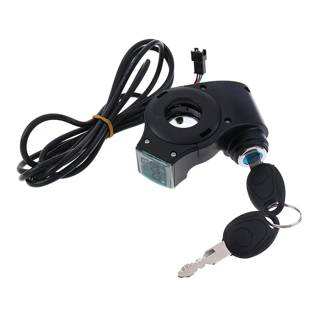 Electric Bike Throttle Thumb Throttle Voltmeter Digital Battery Voltage Red Screen Power Keys Lock Turning Handlebar Key Switch electric bike throttle,electric bike parts,electric bike switch