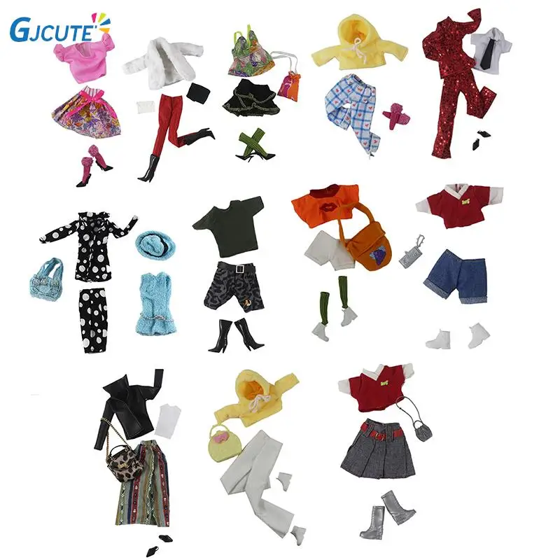 

1Set Doll Clothes Dress Fashion Skirt Party Gown Dress Bags Suit For 1/6 BJD 30cm Dolls Accessories Outfits Girl's Gift Kids Toy