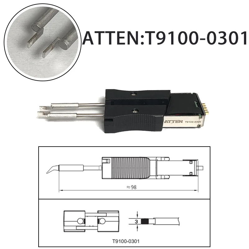 

ATTEN T9100-0301 for ST-1509/9150/N9100 Soldering Iron Head Integrated Heating Core Soldering Tweezers