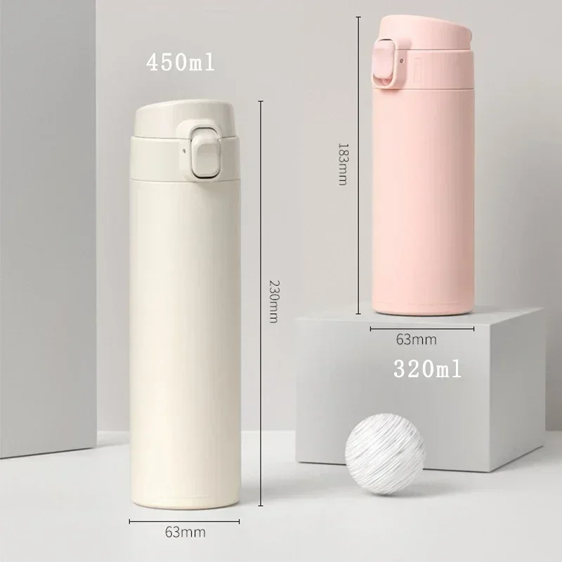 450ML Thermos Water Bottle Stainless Steel Insulation Vacuum Flasks Cup Keep Cold and Hot Mug Vacuum Flask Car Water Bottle thermal water bottle
